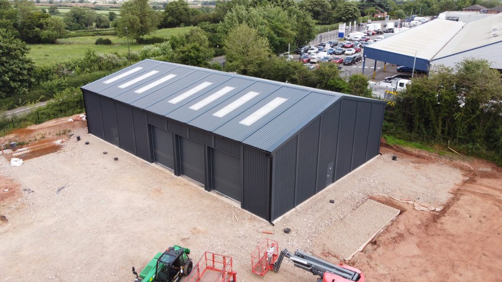 Large Prefabricated Steel Building used for a Mountain Rescue Depot for Derby County Mountain Rescue, manufactured and installed by Saredon Steel Buildings Ltd