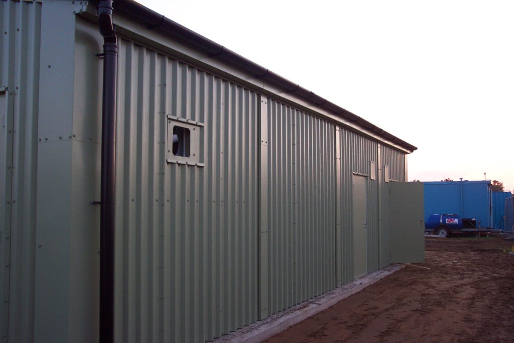 Steel prefabricated building for WWTW building manufactured by Saredon Steel Buildings Ltd