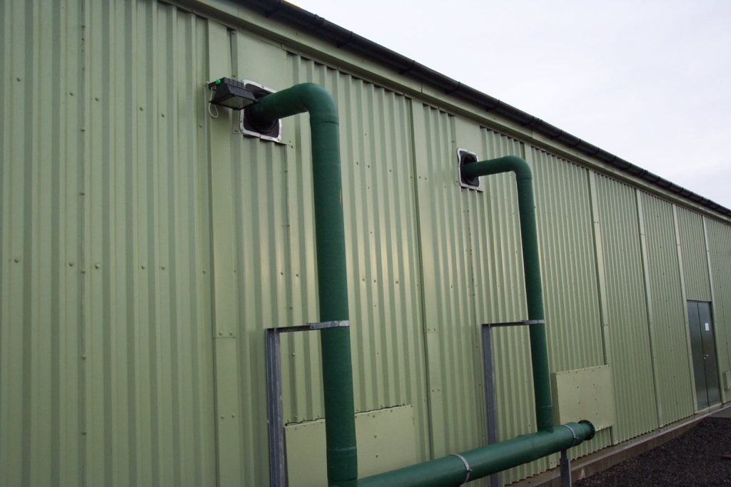 Steel prefabricated building for WWTW building manufactured by Saredon Steel Buildings Ltd