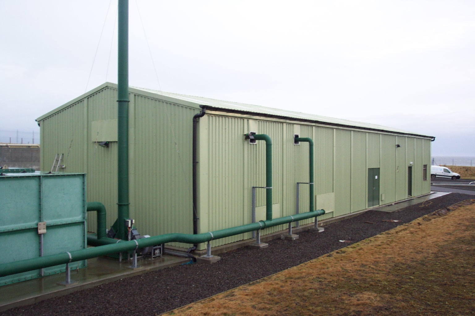 Steel prefabricated building for WWTW building manufactured by Saredon Steel Buildings Ltd